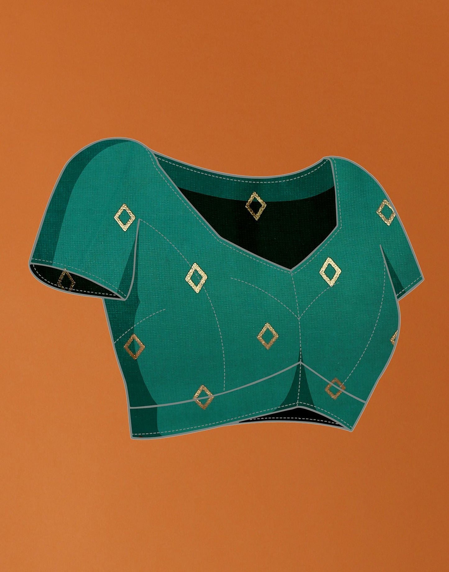 Green Printed Saree | Sudathi