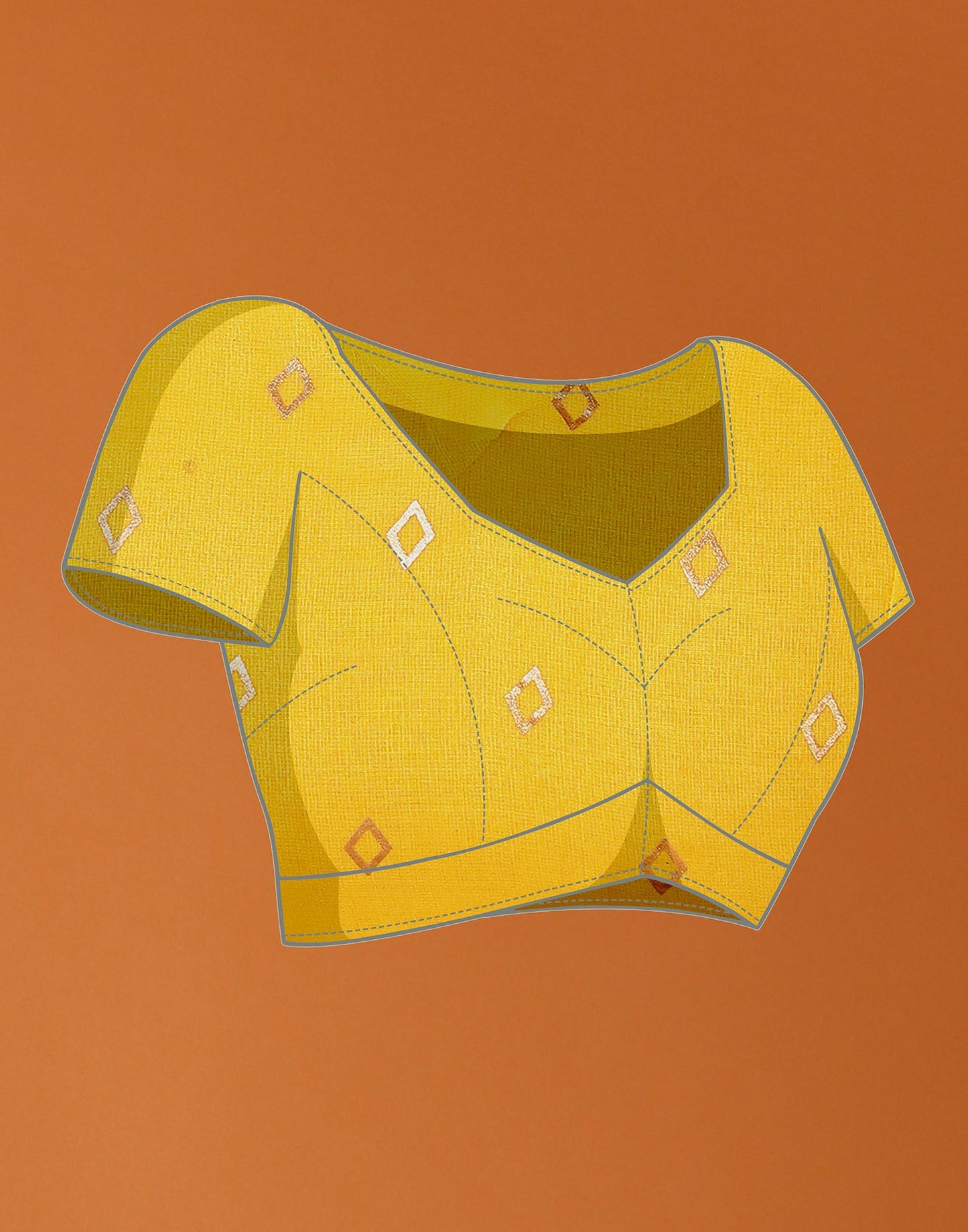 Yellow Georgette Printed Saree