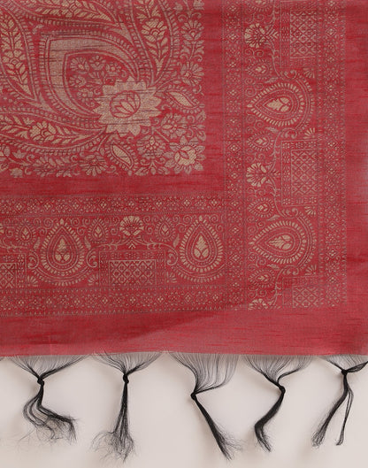 Black Silk Digital Printed Saree