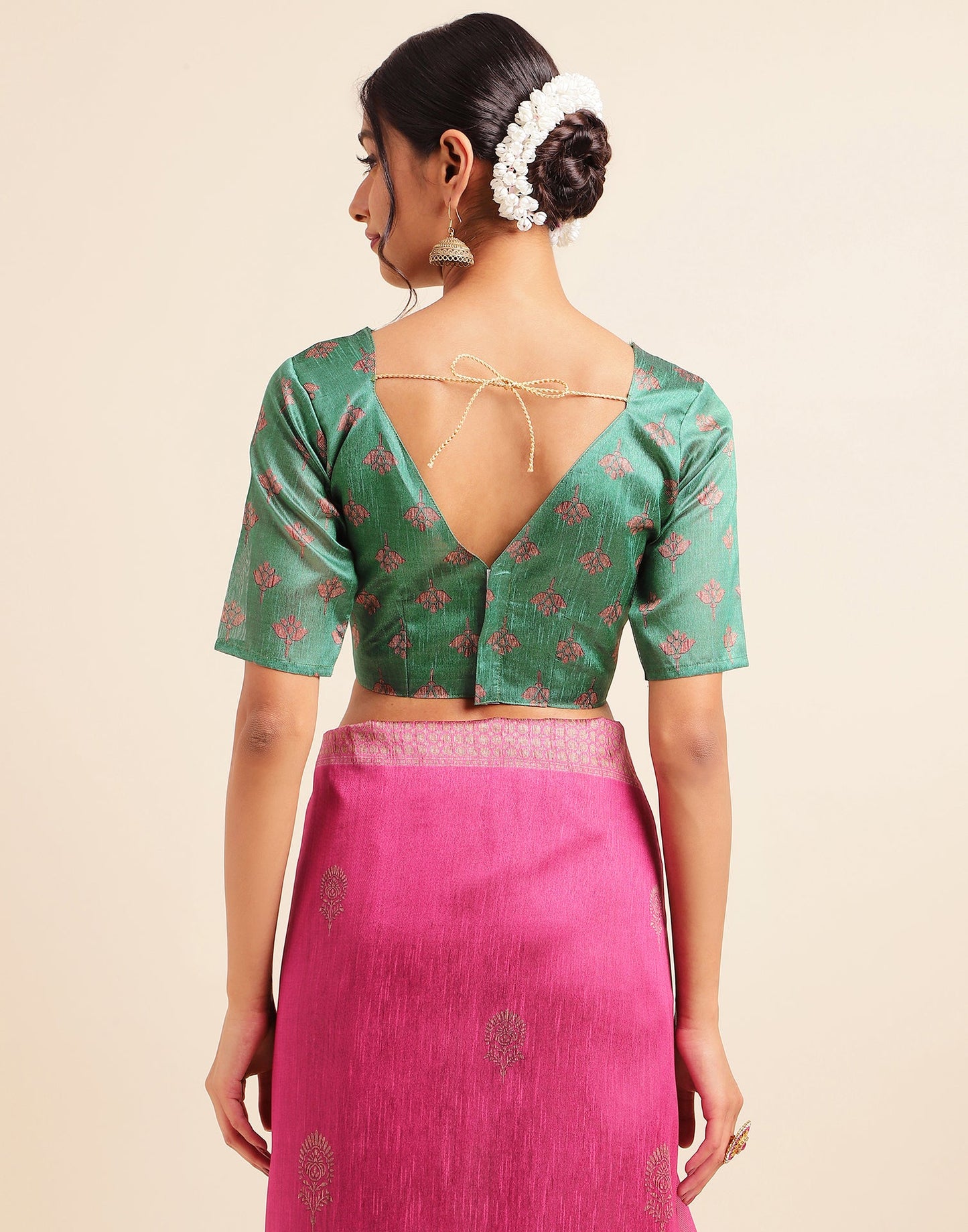 Pink Silk Digital Printed Saree