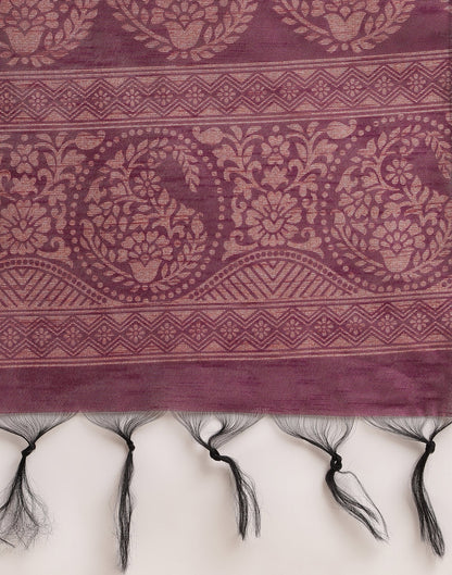 Grey Silk Digital Printed Saree