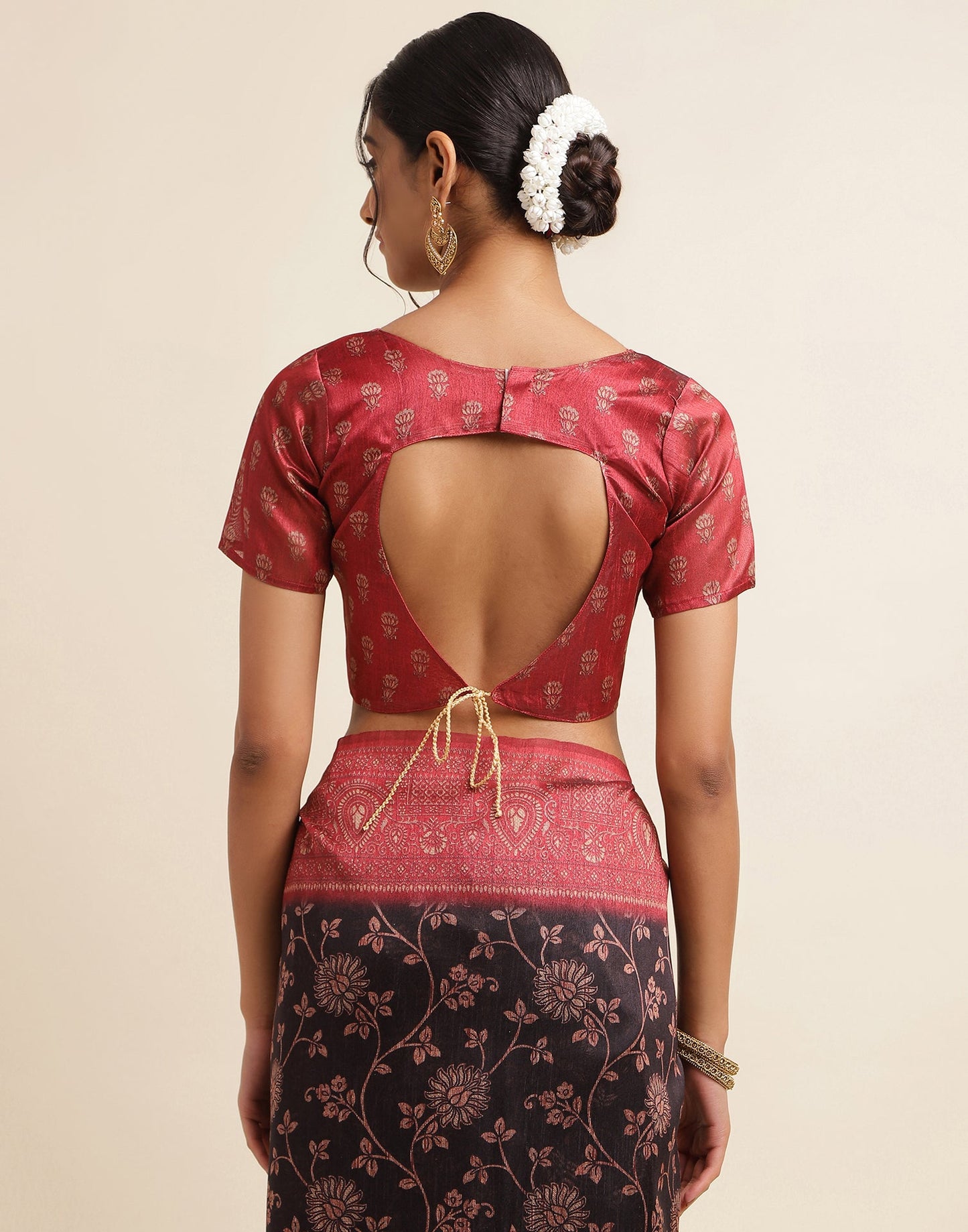 Black Silk Digital Printed Saree