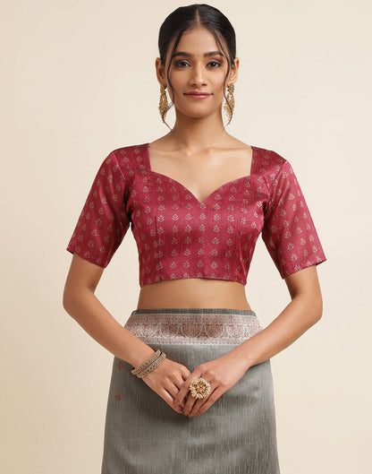 Grey Silk Digital Printed Saree