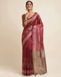 Maroon Silk Digital Printed Saree