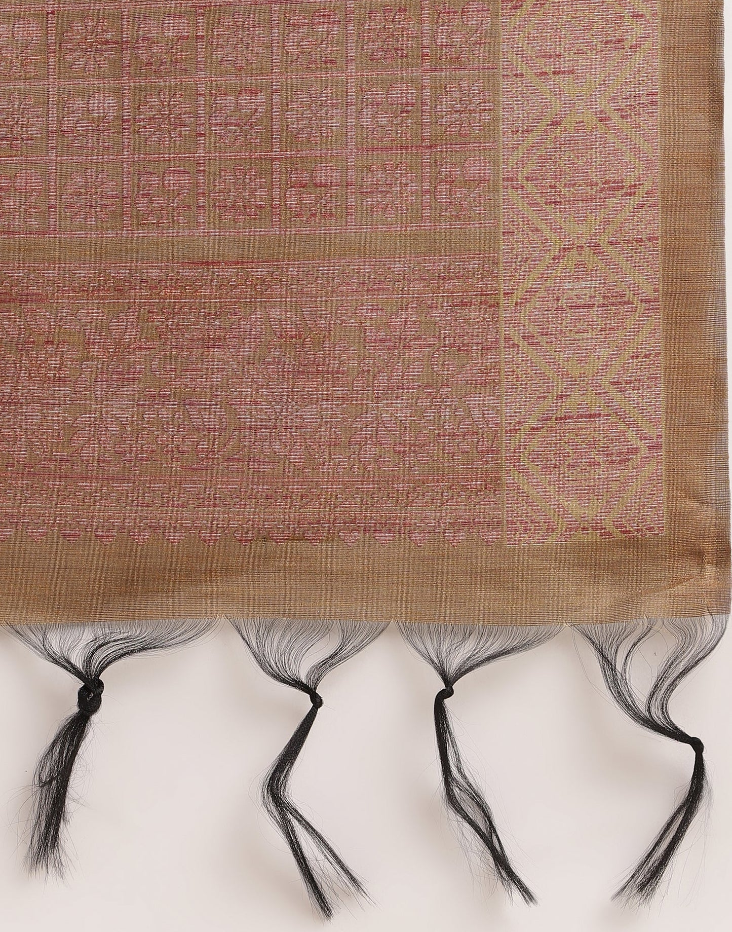 Maroon Silk Digital Printed Saree