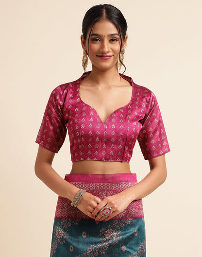 Green Silk Digital Printed Saree