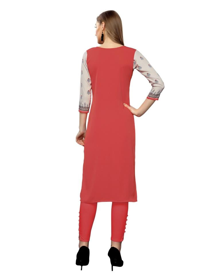 Grey Printed Crepe Kurti | Sudathi