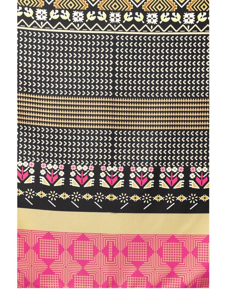 Black Printed Crepe Kurti | Sudathi