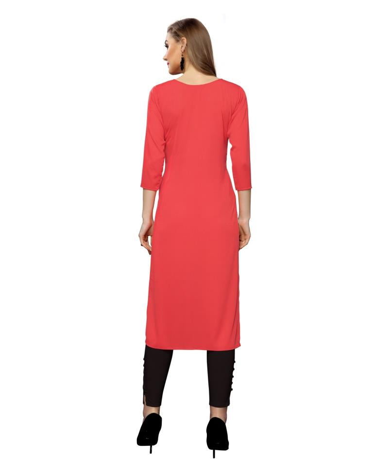 Off White Printed Crepe Kurti | Sudathi