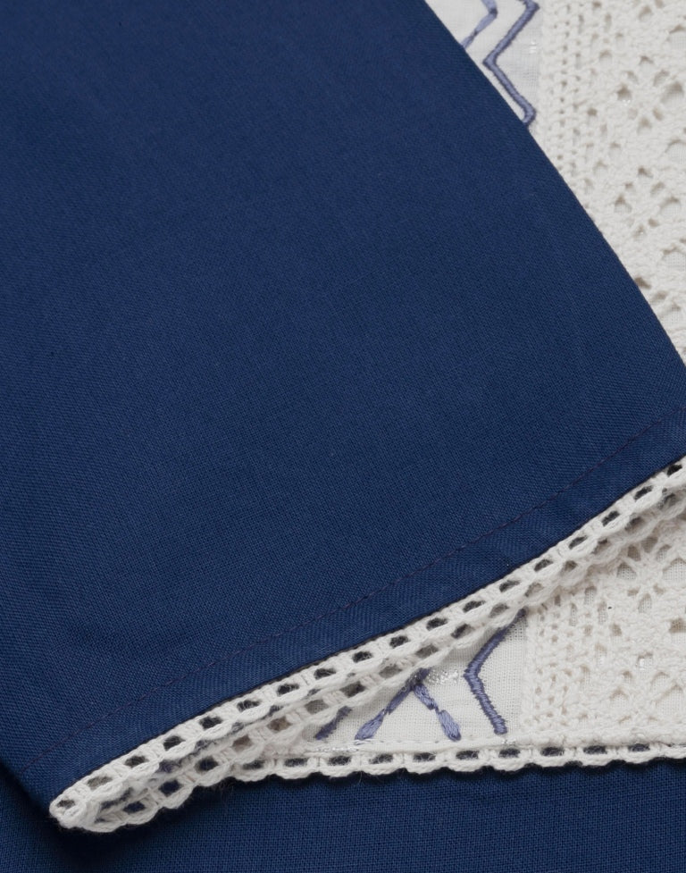 Dark Blue Embroidered Top | Sudathi