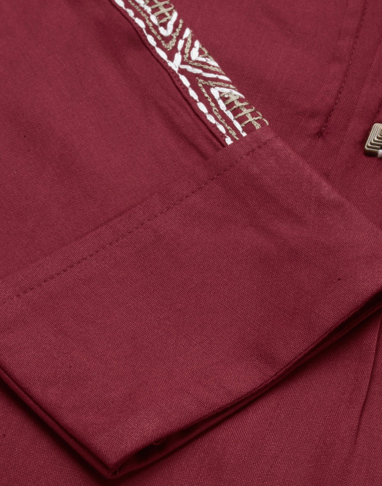 Maroon Pleated Neck Tops | Sudathi