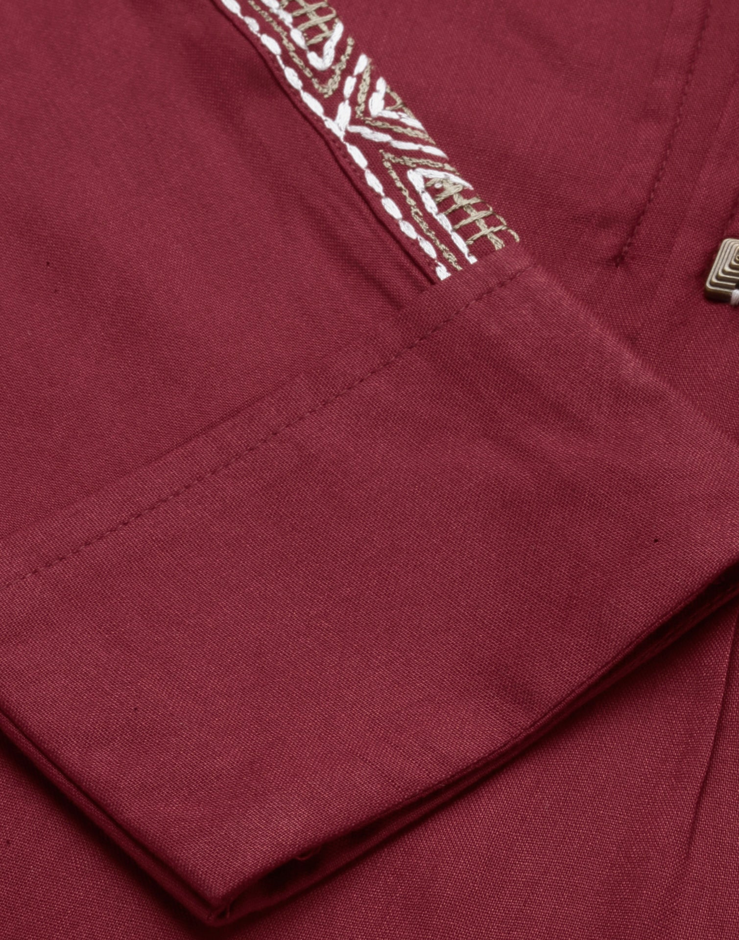 Maroon Pleated Neck Tops | Sudathi