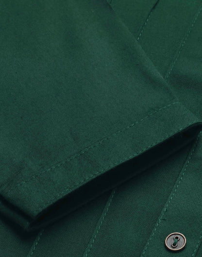 Bottle Green Pleated Tops | Sudathi