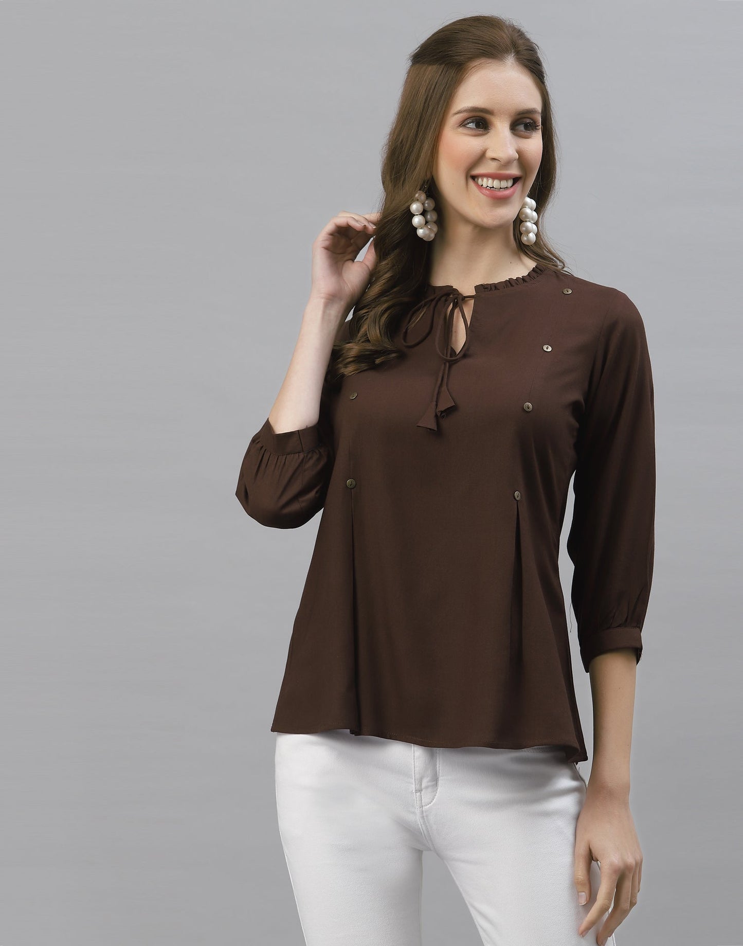 Brown Flared Top | Sudathi