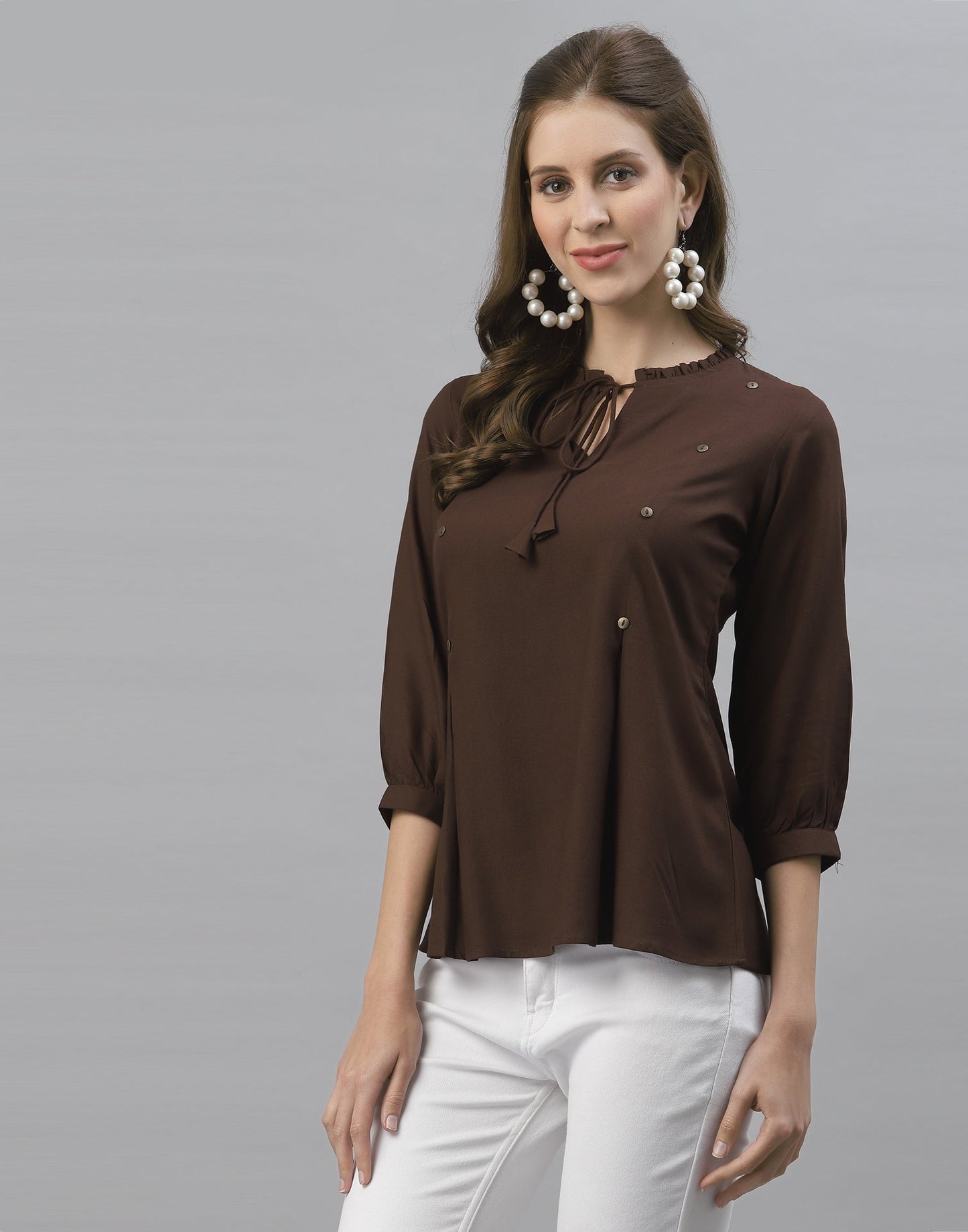 Brown Flared Top | Sudathi