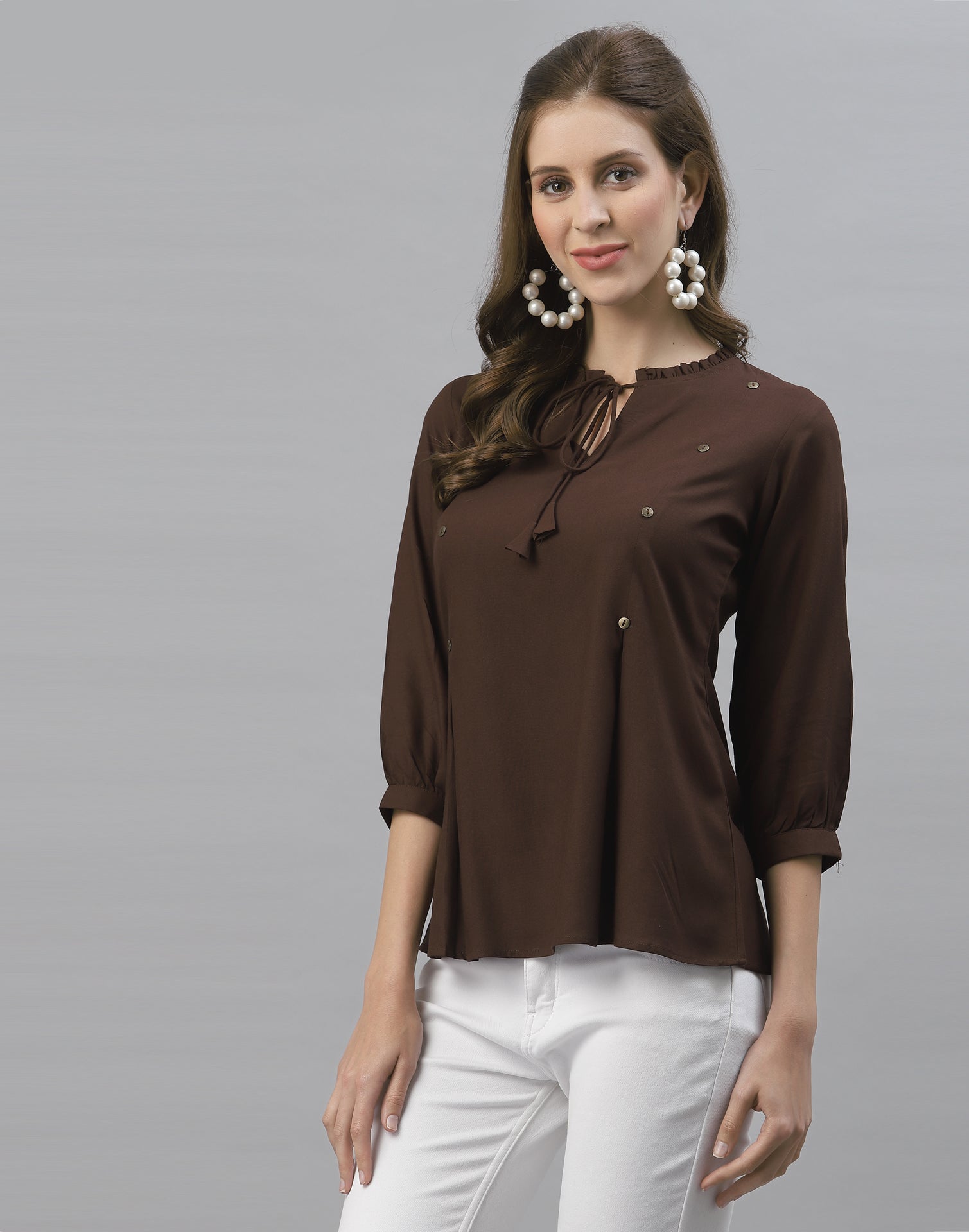 Brown Flared Top | Sudathi