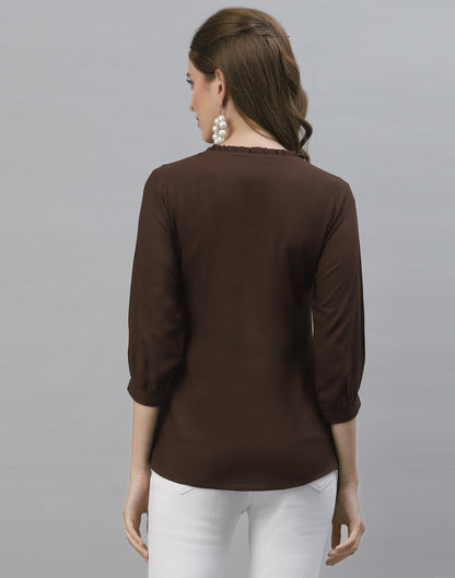 Brown Flared Top | Sudathi