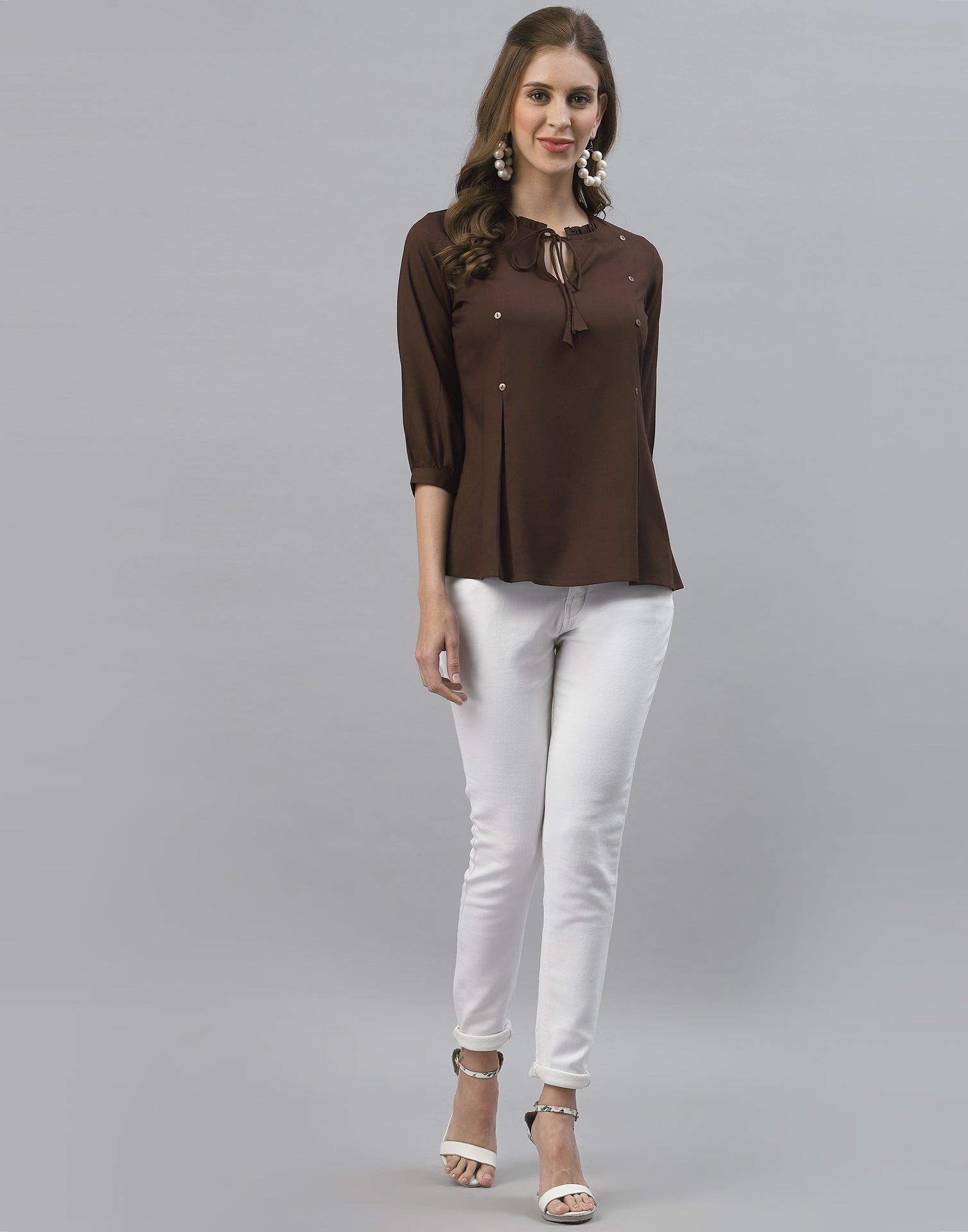 Brown Flared Top | Sudathi