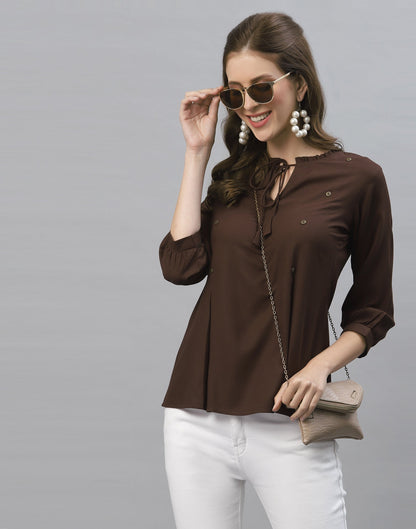 Brown Flared Top | Sudathi