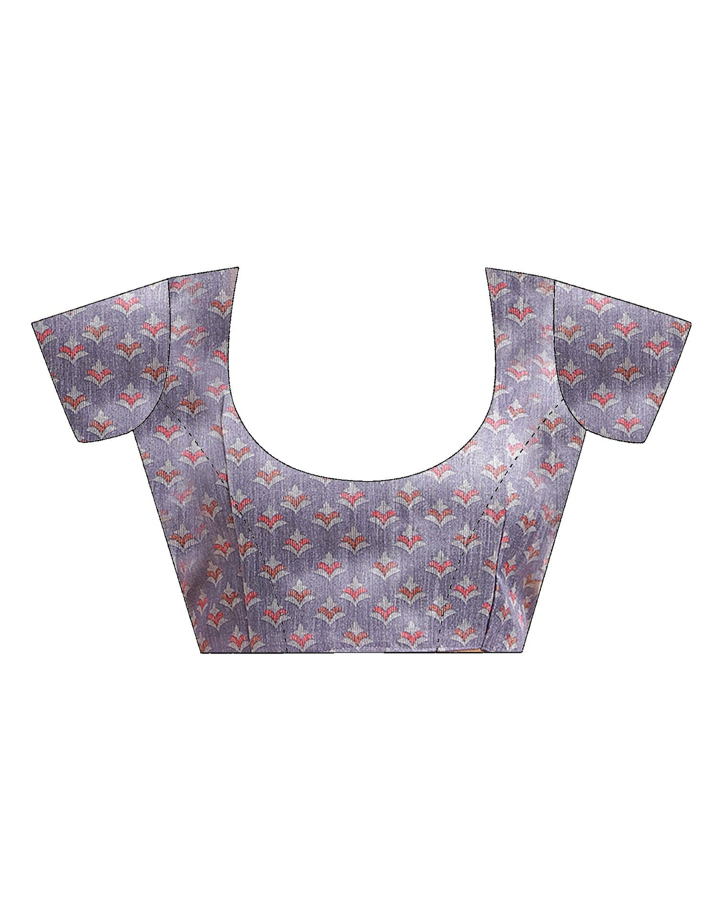 Purple Silk Digital Printed Saree