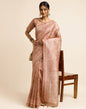 Light Brown Silk Digital Printed Saree