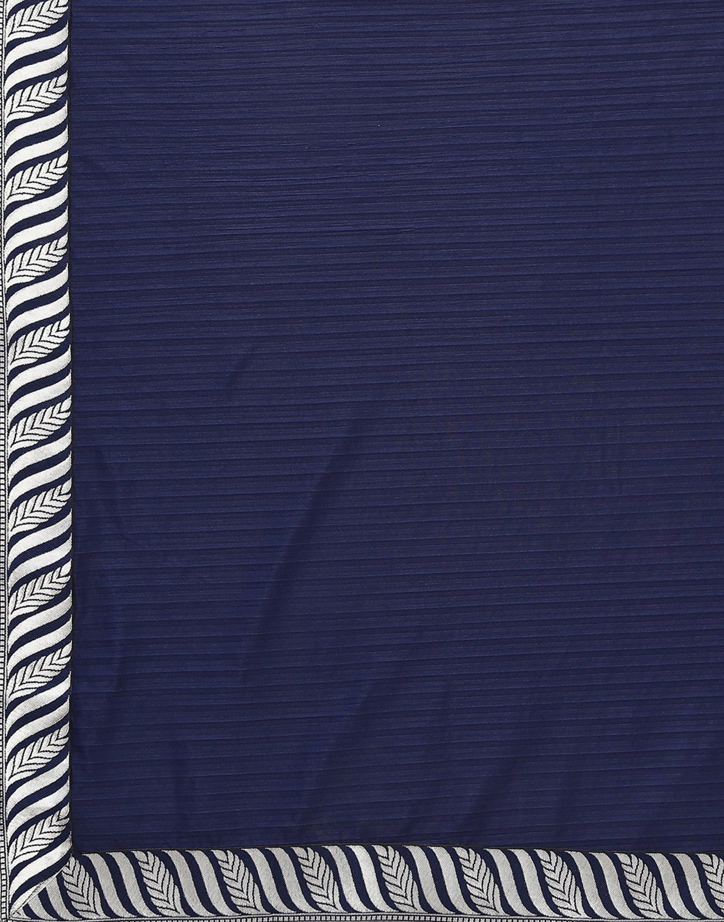 Navy Blue Lycra Plain Saree