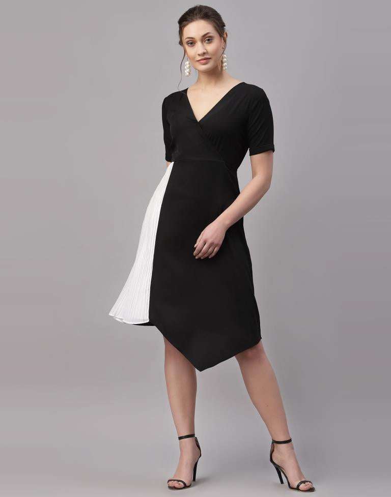 Black And White Colour Block Dress | Sudathi