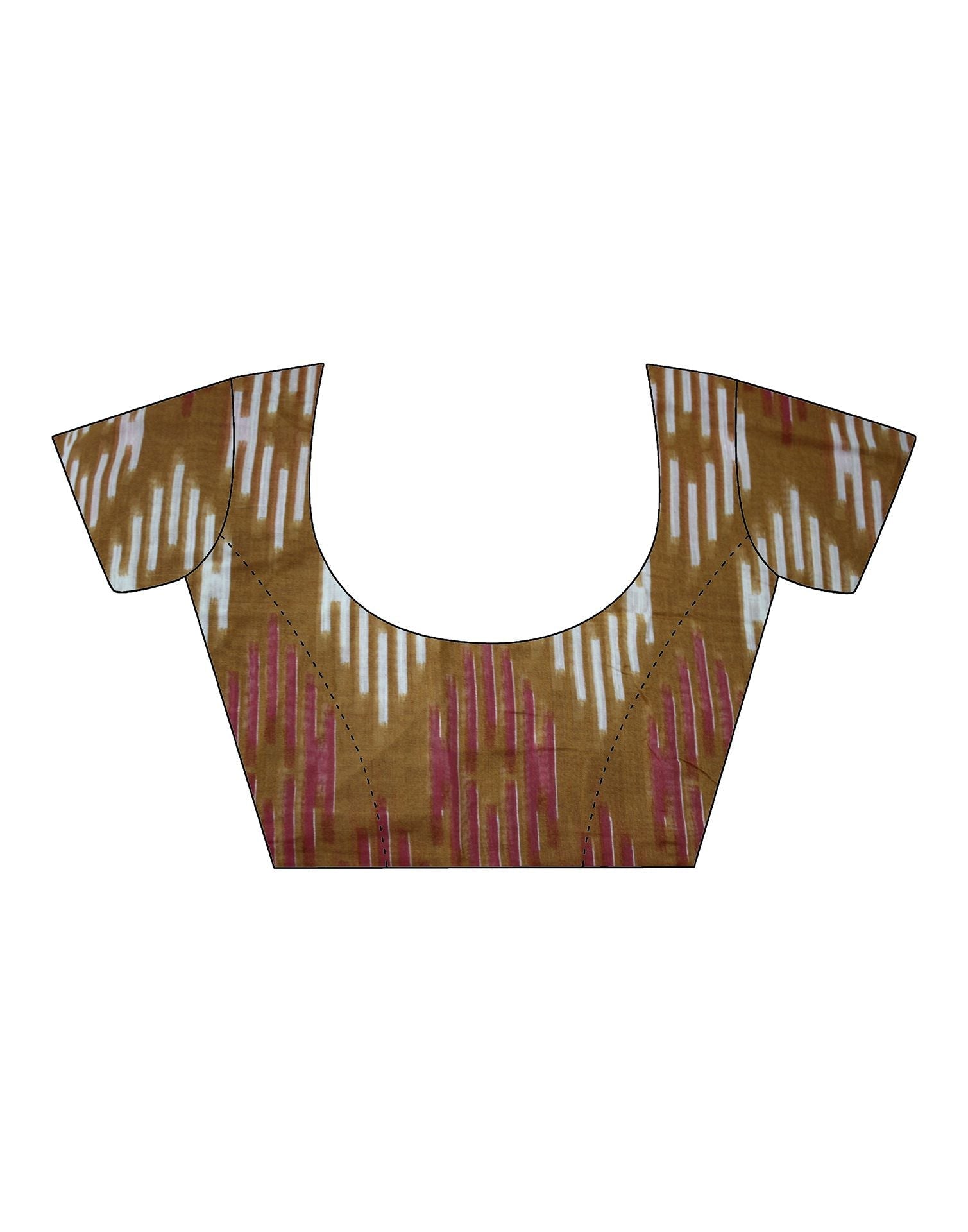 Cream Tassel Printed Cotton Saree | Sudathi