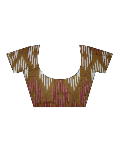 Cream Tassel Printed Cotton Saree | Sudathi