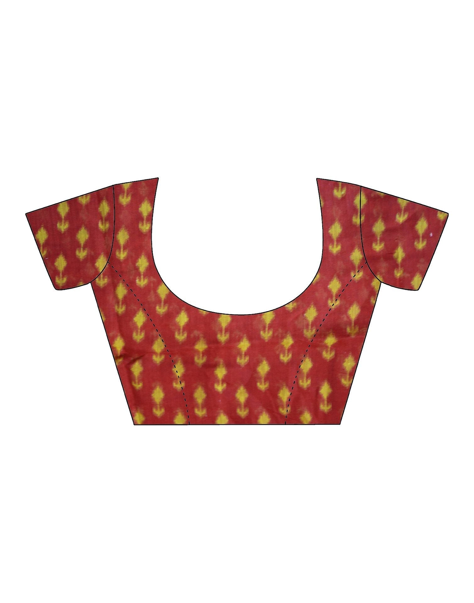 Mustard Yellow Tassel Printed Cotton Saree | Sudathi