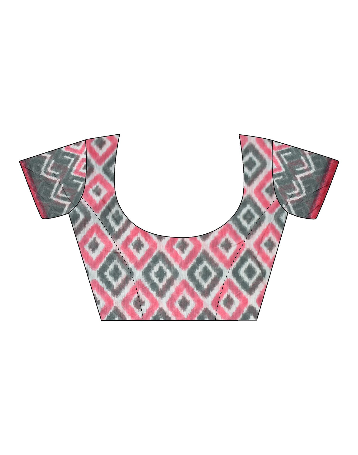 Navy Blue Tassel Printed Cotton Saree | Sudathi