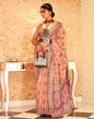 Light Orange Cotton Weaving Banarasi Saree | Leemboodi