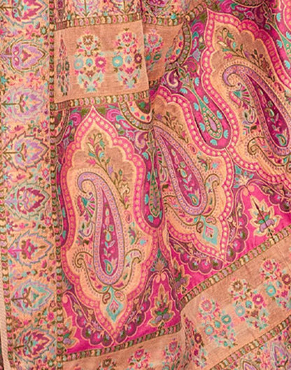 Light Orange Cotton Weaving Banarasi Saree | Leemboodi