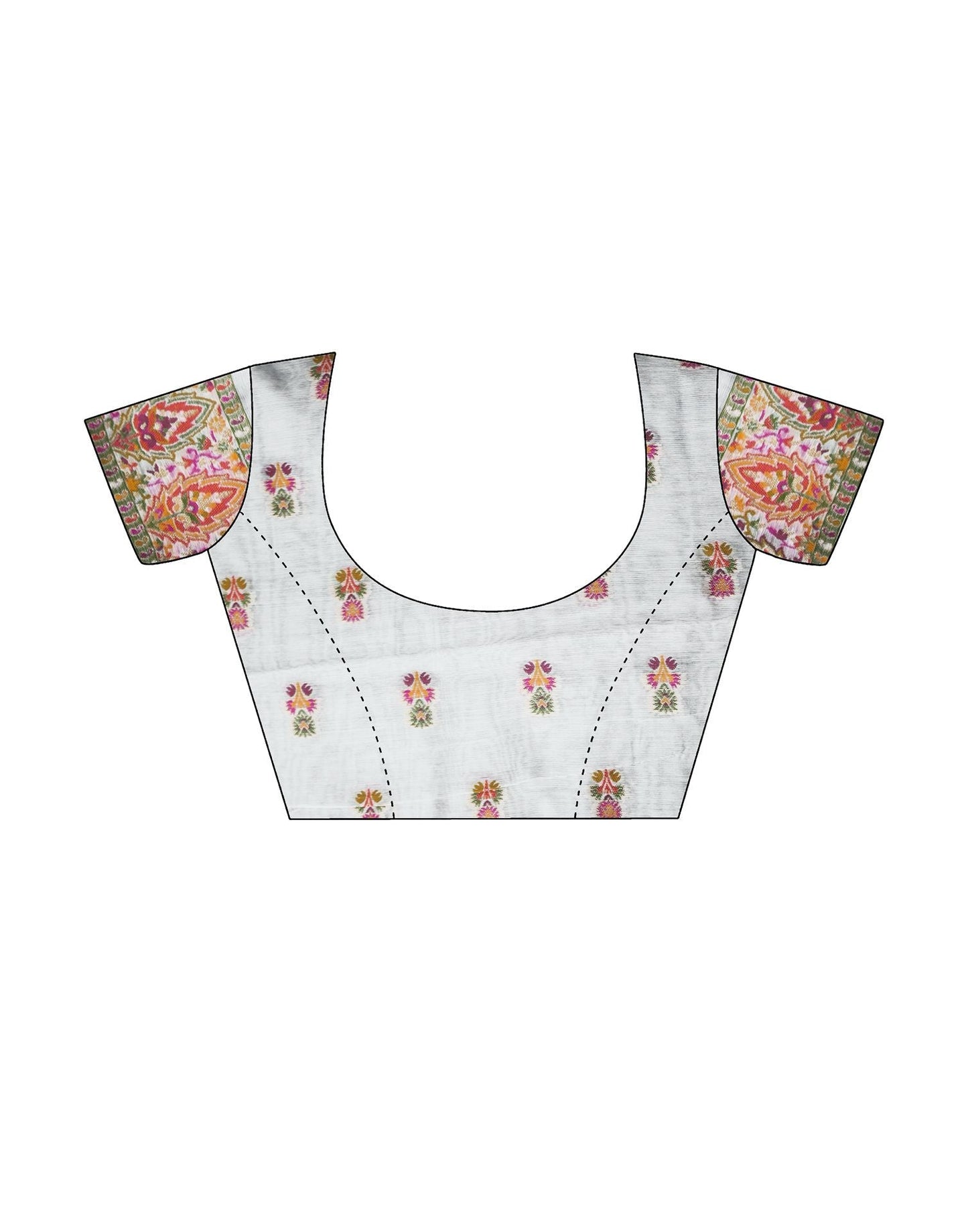 White Cotton Weaving Banarasi Saree | Leemboodi