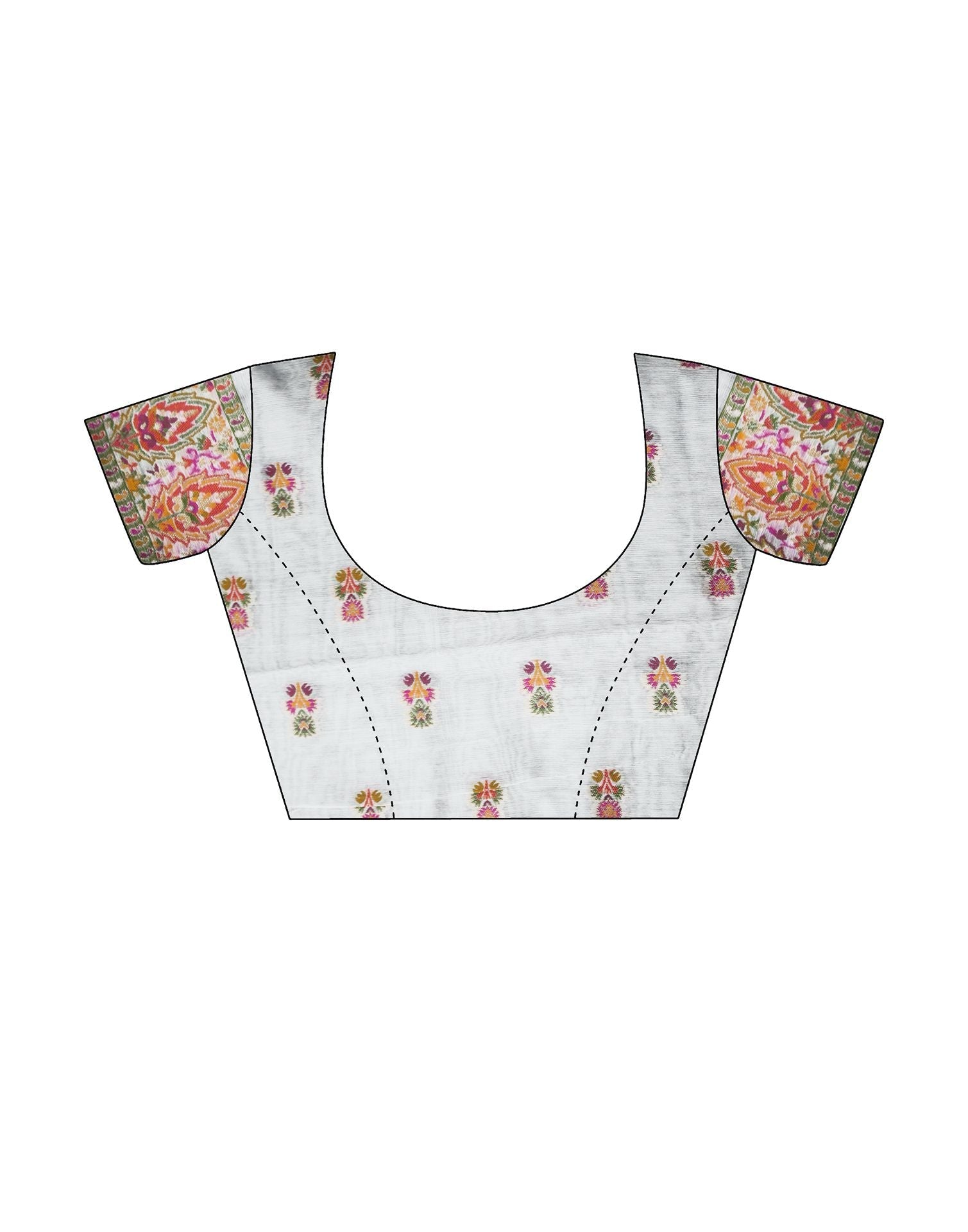 White Cotton Weaving Banarasi Saree | Leemboodi