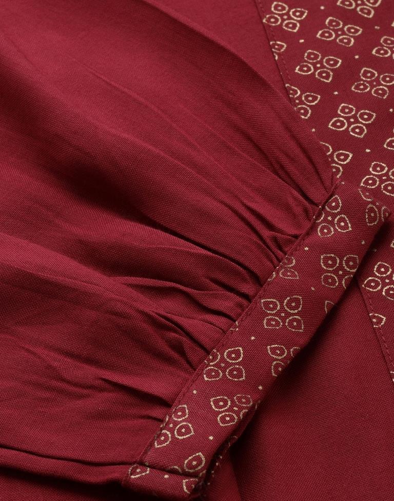 Red Box Pleated Top | Sudathi