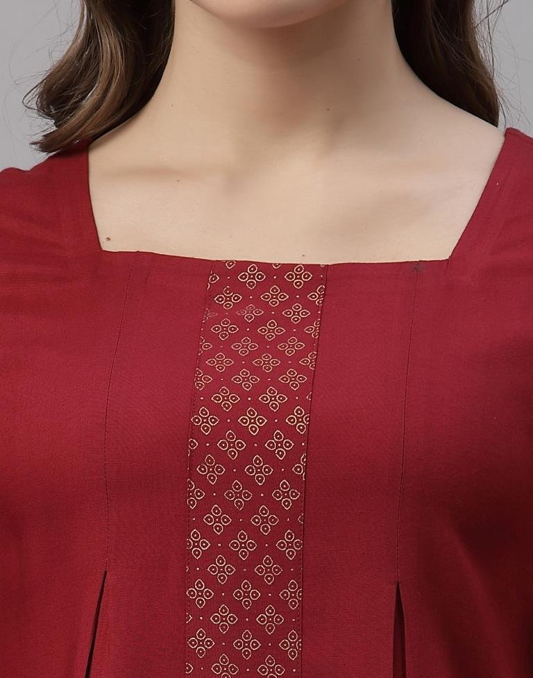 Red Box Pleated Top | Sudathi