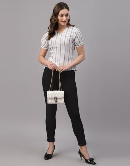 White Woven Top | Sudathi