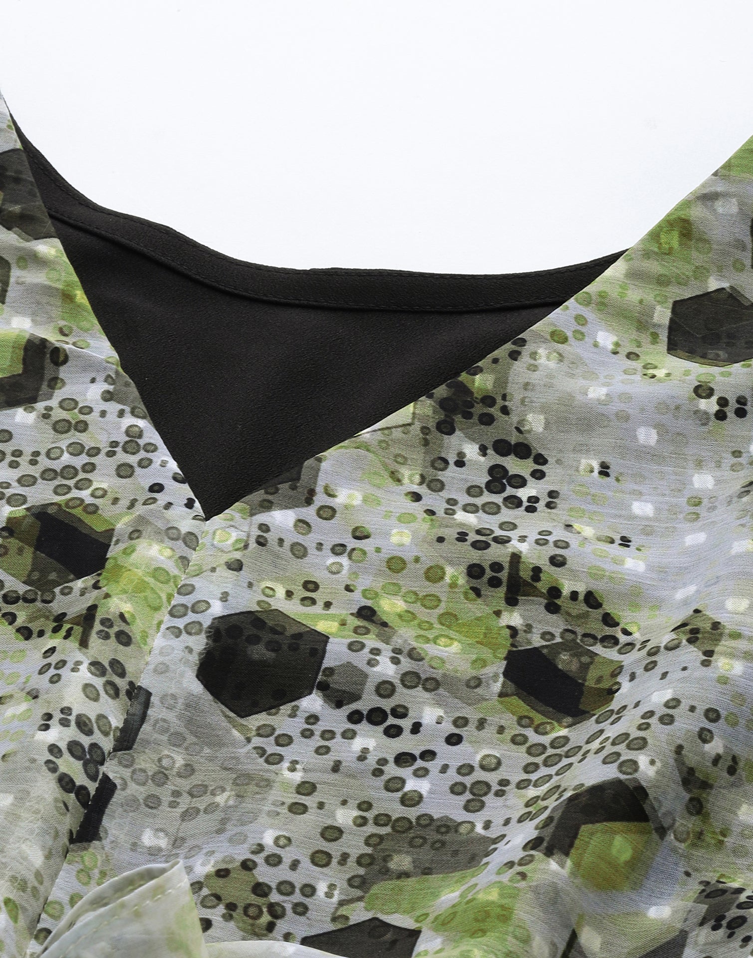 Green And Black Knoted Top | Sudathi