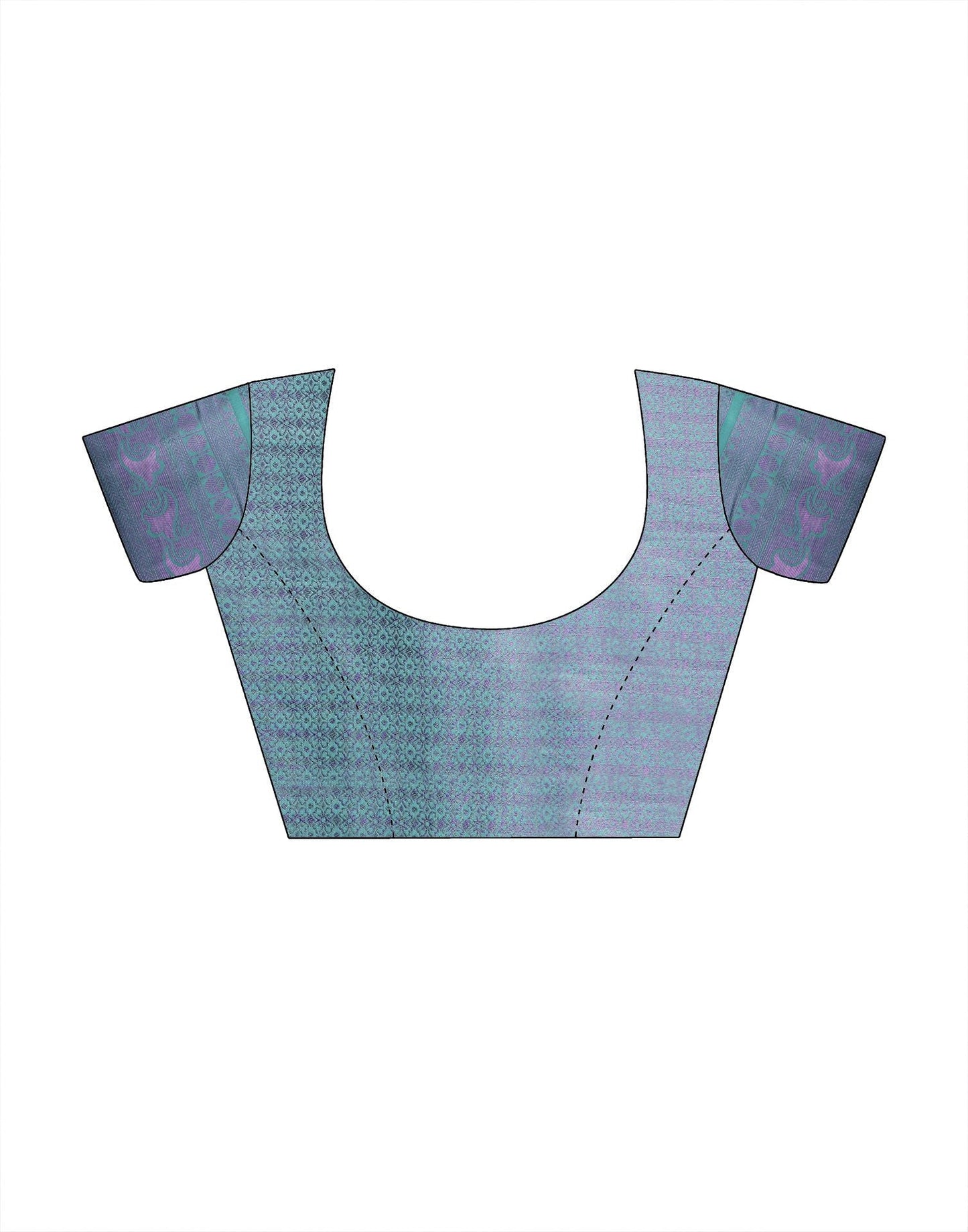 Sky Blue Jacquard Kanjivaram Silk Saree | Leemboodi