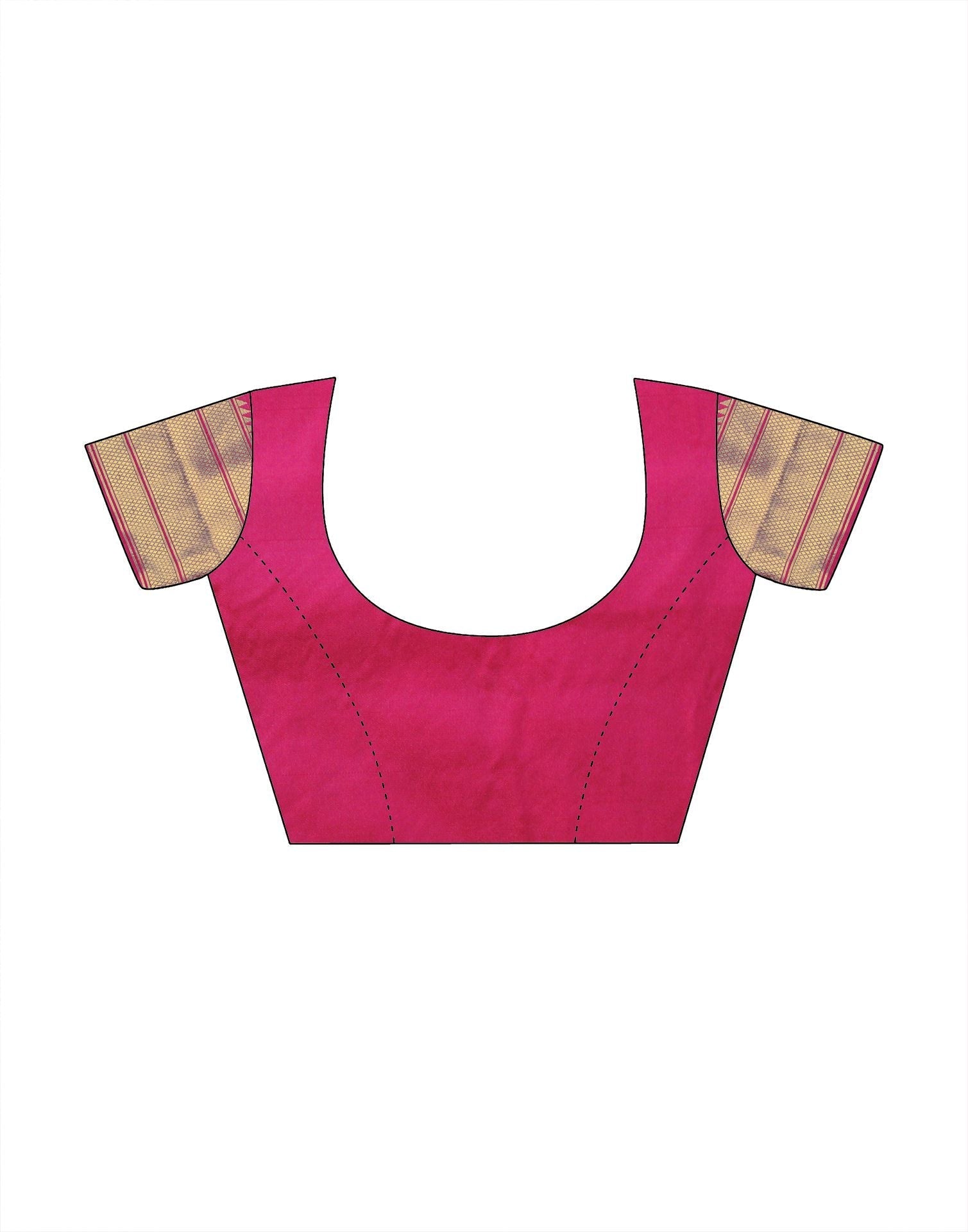 Pink Woven Kanjivaram Silk Saree | Leemboodi