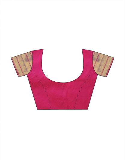 Pink Woven Kanjivaram Silk Saree | Leemboodi