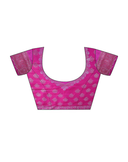 Pink Woven Paithani Silk Saree | Leemboodi