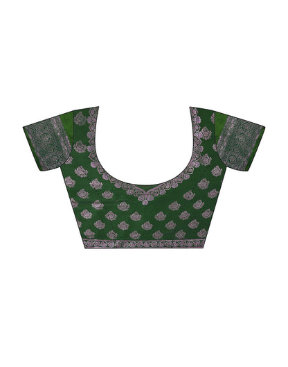 Green Woven Paithani Silk Saree | Leemboodi