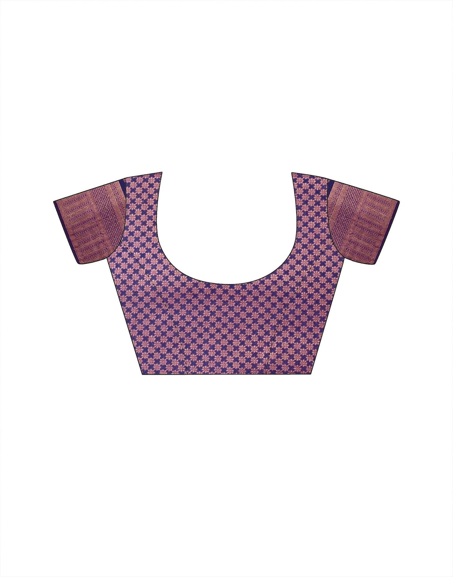 Purple Silk Weaving Kanjivaram Saree With Tassel | Leemboodi