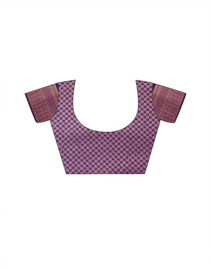 Purple Silk Weaving Kanjivaram Saree With Tassel | Leemboodi