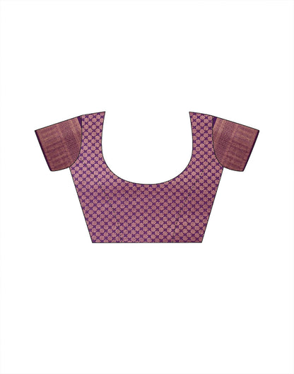 Light Purple Silk Weaving Kanjivaram Saree With Tassel | Leemboodi