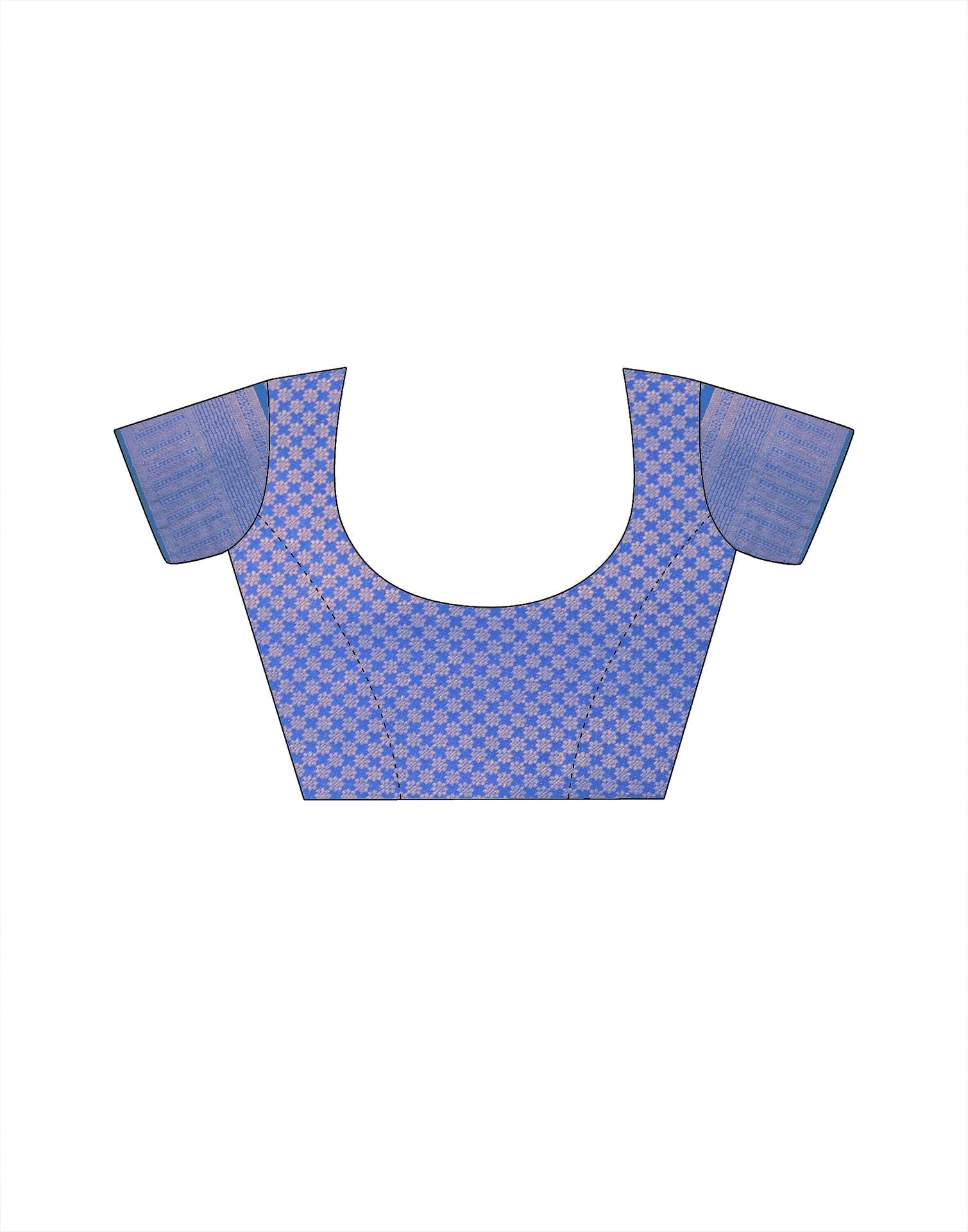 Sku Blue Silk Weaving Kanjivaram Saree With Tassel | Leemboodi