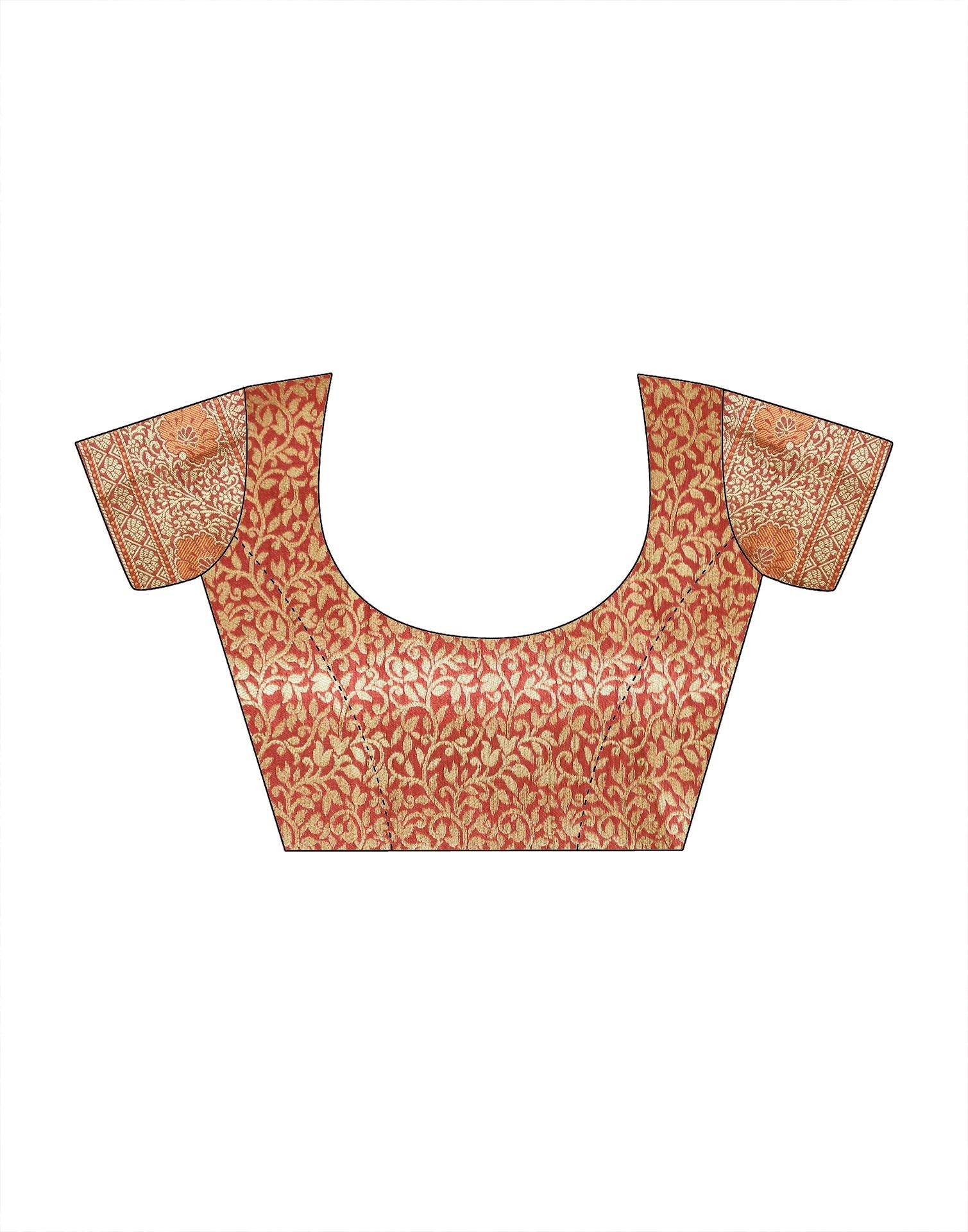 Teal Blue Organza Banarasi Saree | Leemboodi