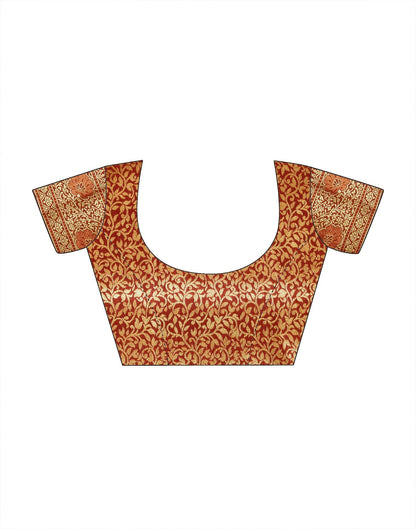 Olive Green Organza Banarasi Saree | Leemboodi